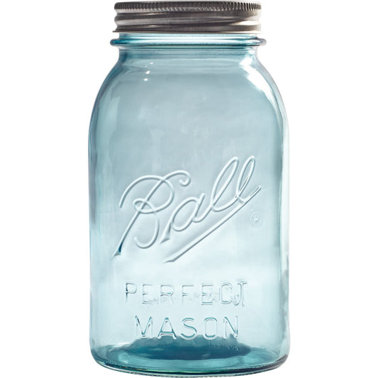 Ball Collector's Edition Quart Regular Mouth Aqua Vintage Canning Jar (4-Count)