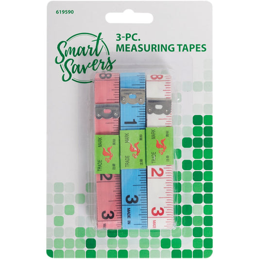 Smart Savers 5 Ft. SAE Cloth Measuring Tape (3-Piece)