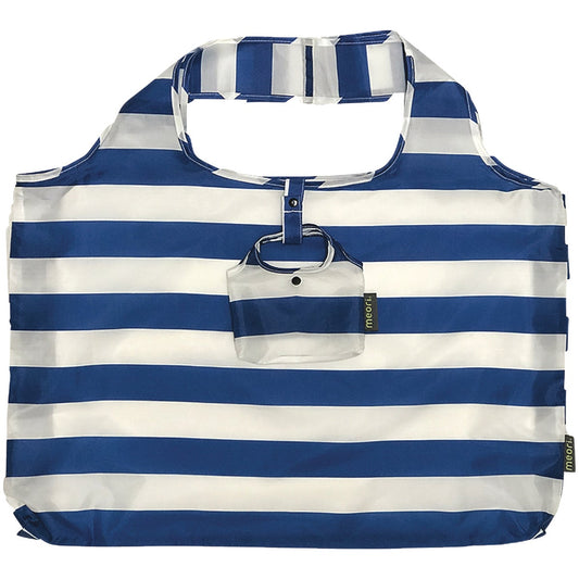 Meori Classic Blue Stripes Pocket Shopper Bag