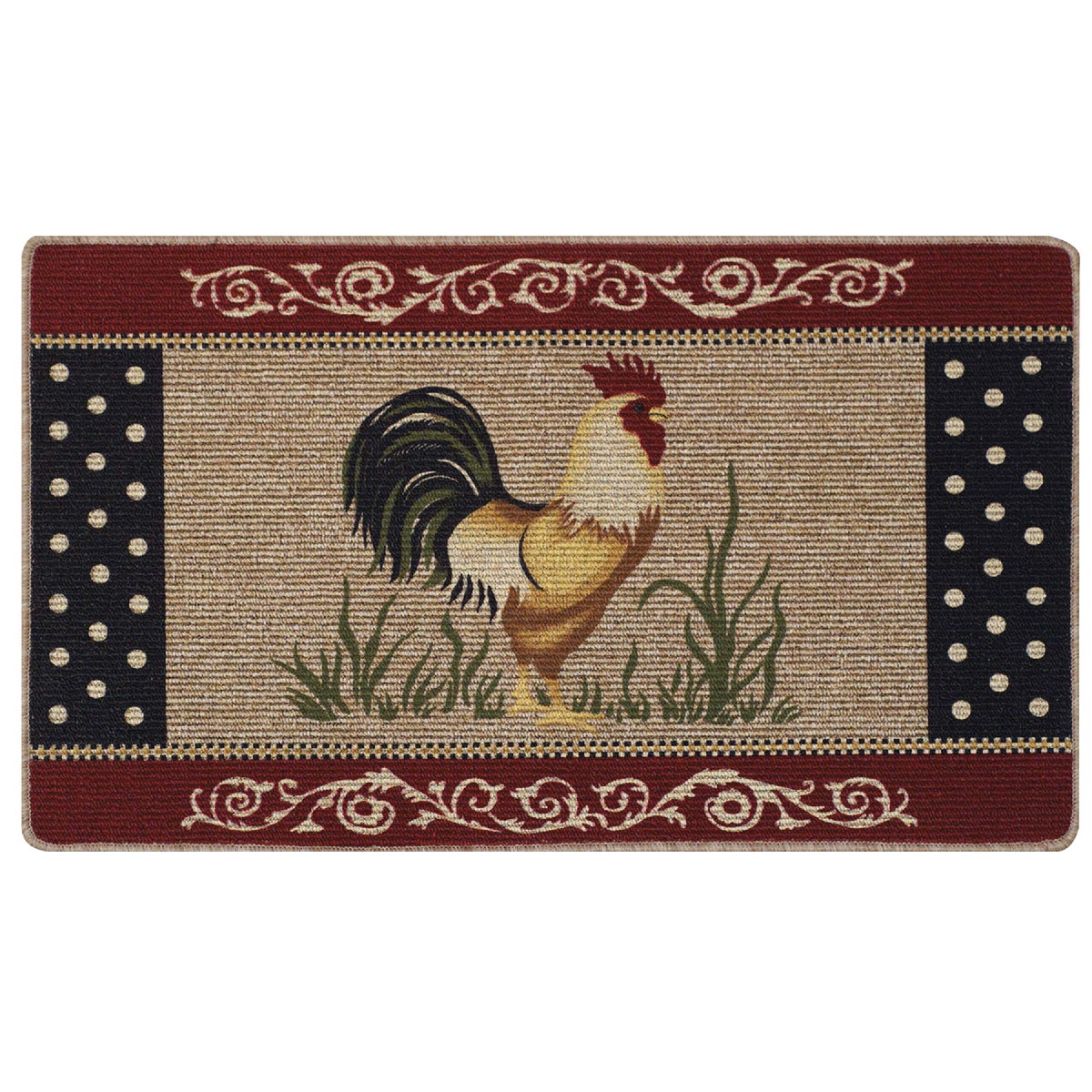 Bacova Berber Cock-A-Doodle-Doo 1 Ft. 11-1/2 In. x 3 Ft. 4 In. Accent Rug