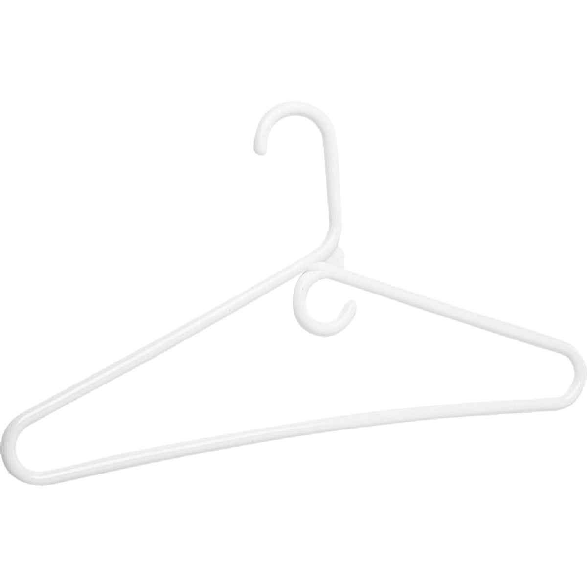 Homz Smart Solutions White Plastic Clothes Hanger with Accessory Ring (3-Pack)