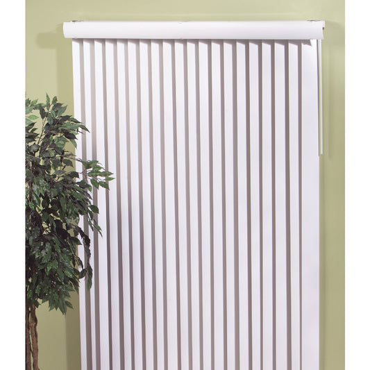 Home Impressions 66 In. x 84 In. White Vinyl Vertical Blinds