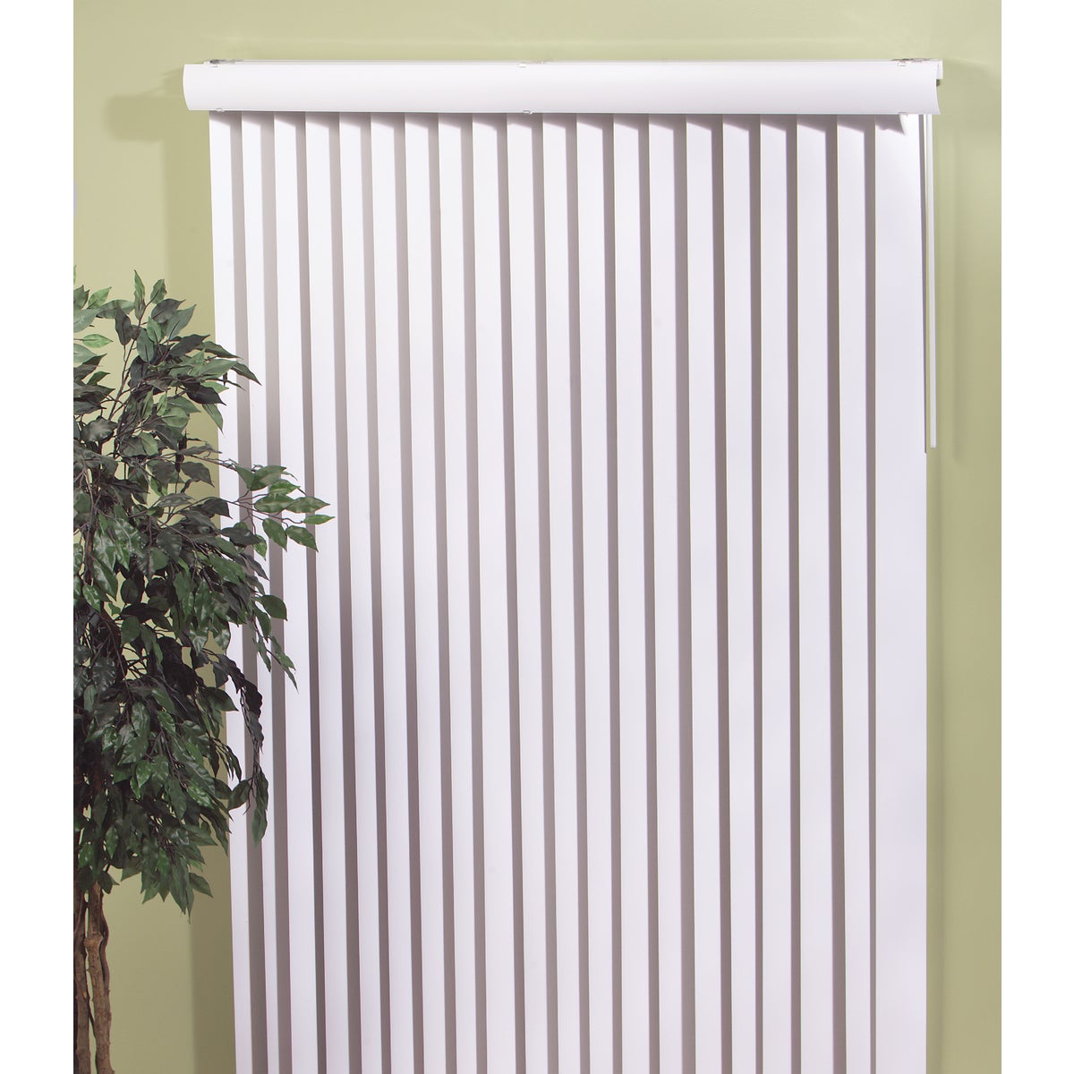 Home Impressions 104 In. x 84 In. Alabaster Vinyl Vertical Blinds