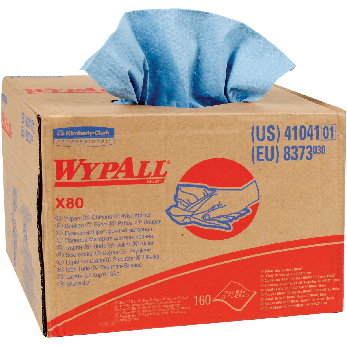 Kimberly Clark WypAll X80 Blue Wiper Cloth