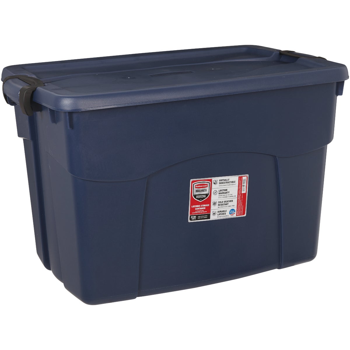 Rubbermaid Roughneck 35 Gal. Blue Latching Storage Tote