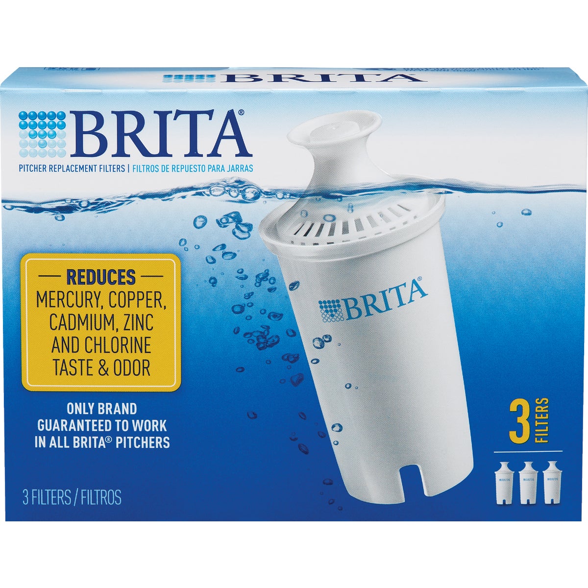 Brita Pitcher Water Filter Cartridge (3-Pack)