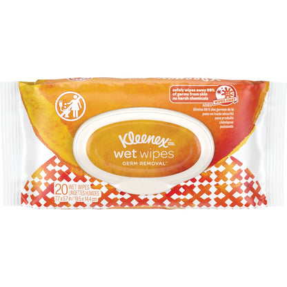 Kleenex Wet Wipes Germ Removal Disposable Wipe (20-Count)