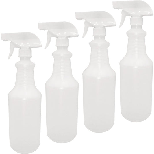 SupplyAid 32 Oz. HD Leak-Proof Plastic Spray Bottles (4-Pack)