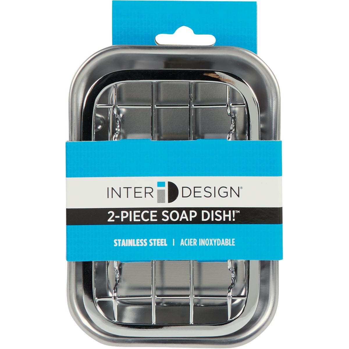 iDesign Gia 2-Piece Stainless Steel Soap Dish