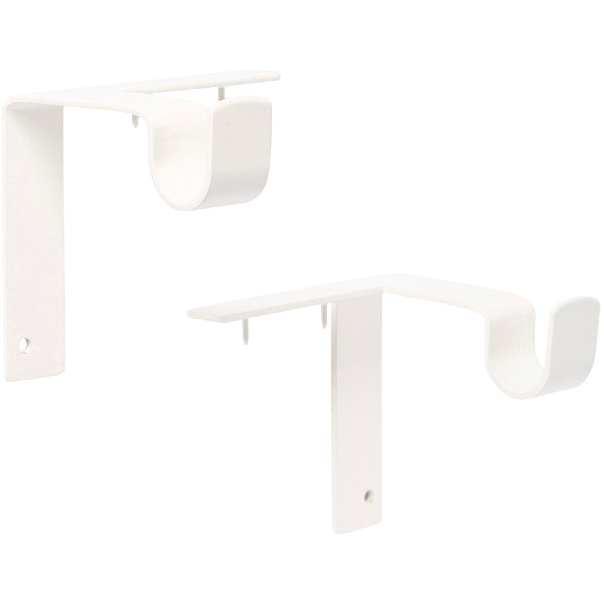 Kwik-Hang 5/8 In. x 2-3/4 In. Projection Antique White Curtain Rod Bracket (2-Pack)