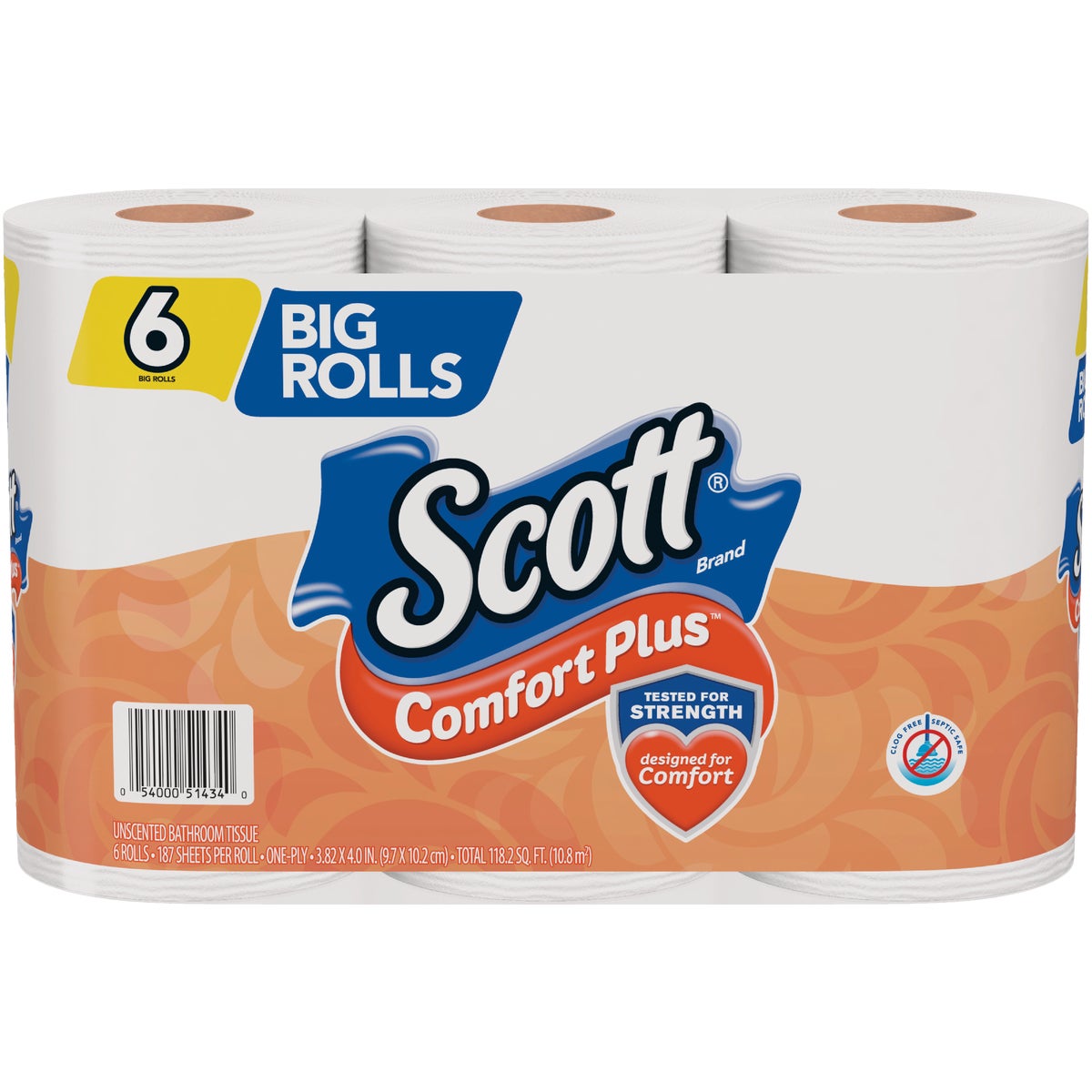 Scott Comfort Plus Toilet Paper (6 Big Rolls)