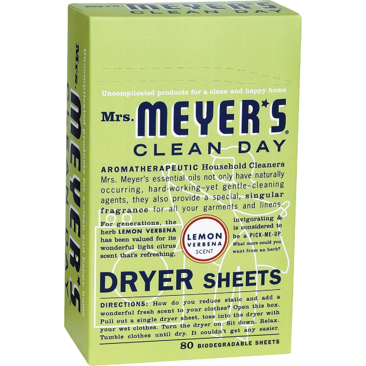 Mrs. Meyer's Clean Day Lemon Dryer Sheet (80 Count)