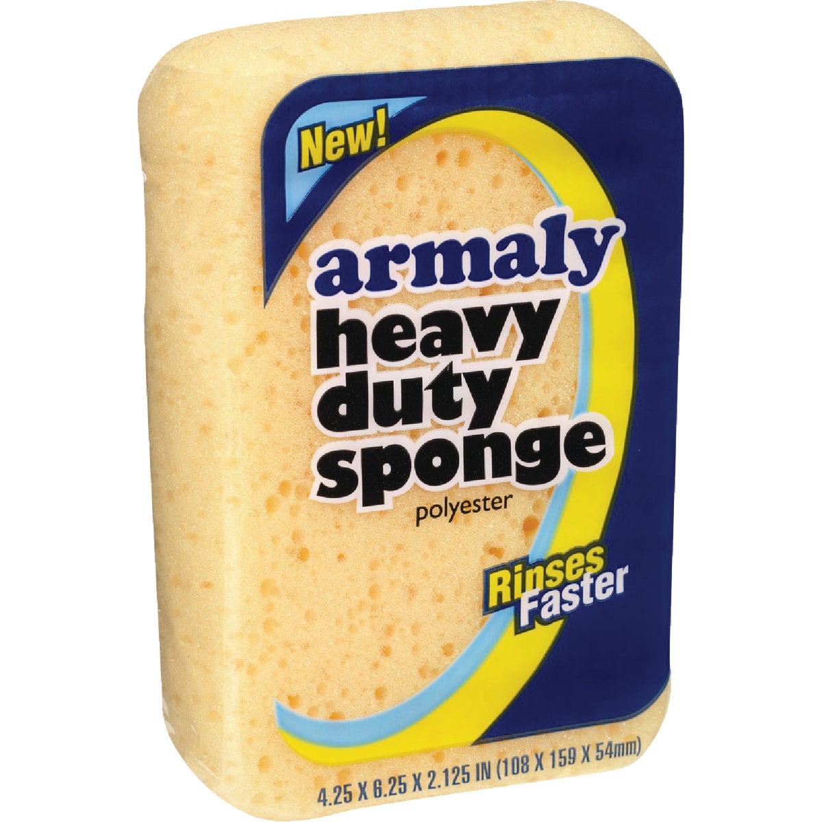 Armaly 6.25 In. x 4.25 In. Yellow Heavy Duty Sponge