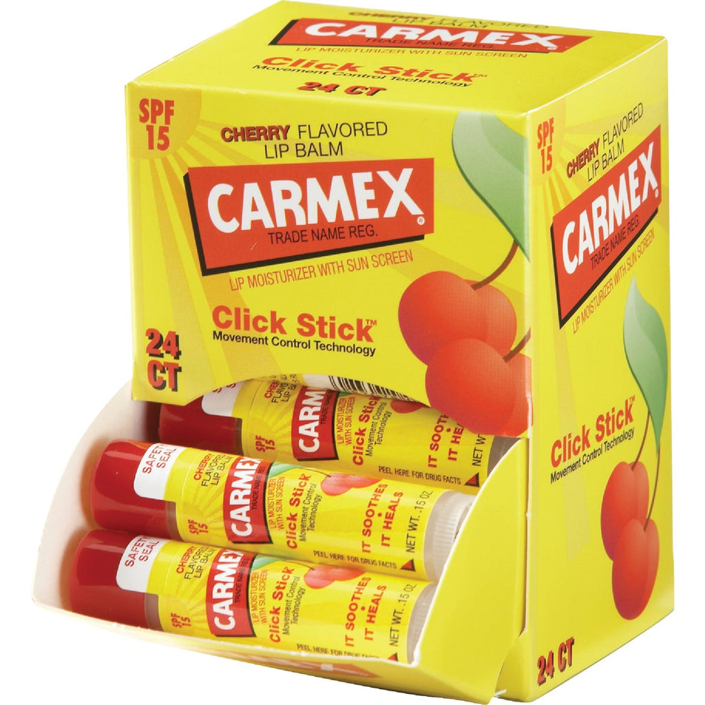 Carmex Cherry Click Stick Lip Balm, 0.15 Oz.