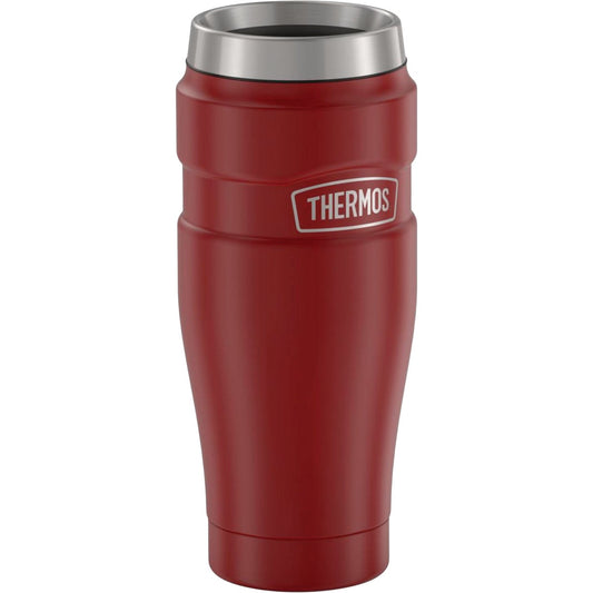 Thermos Stainless King 16 Oz. Matte Red Stainless Steel Travel Tumbler