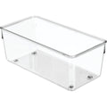 iDesign Linus 4 In. W. x 8 In. L. x 3 In. D. Clear Drawer Organizer Tray