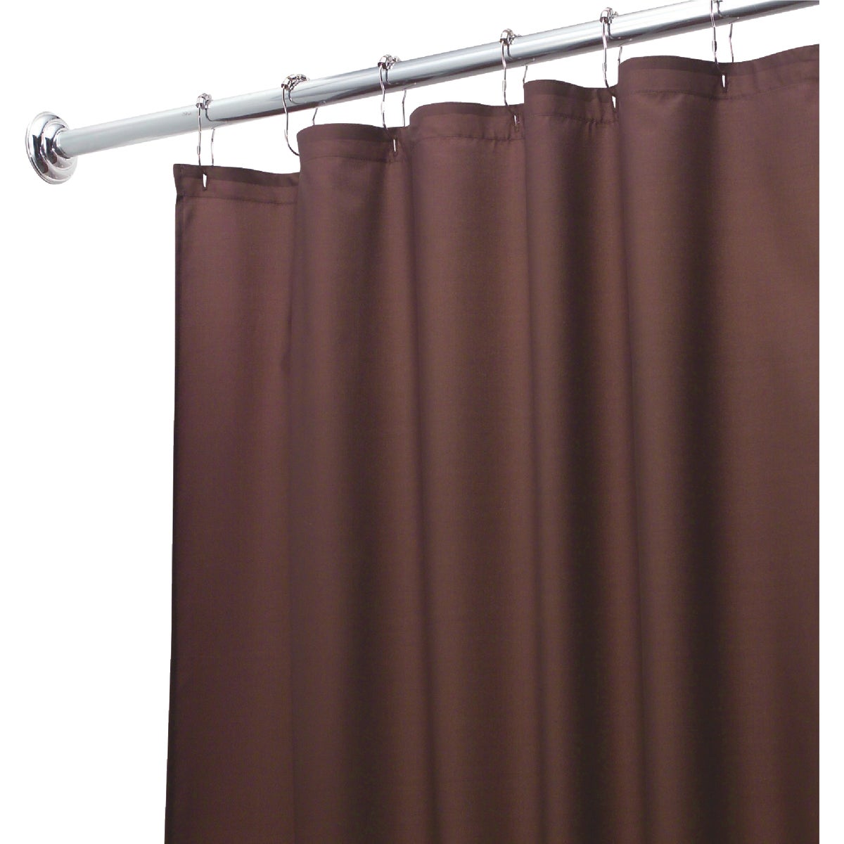 InterDesign 72 In. x 72 In. Chocolate Polyester Shower Curtain Liner