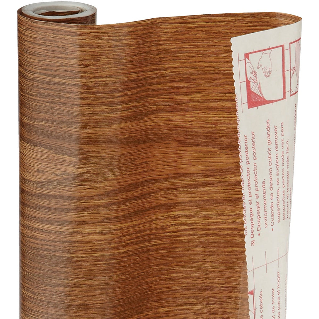 Con-Tact Creative Covering 18 In. x 15 Ft. Honey Oak Self-Adhesive Shelf Liner