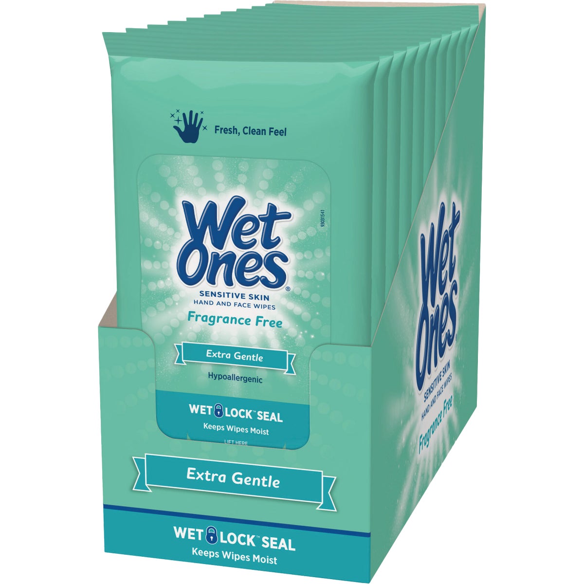 Wet Ones Fragrance-Free Sensitive Skin Travel Pack Hand & Face Cleaning Wipes (20-Count)