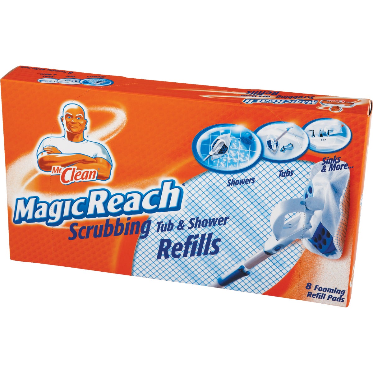 Mr. Clean MagicReach 10 In. Foam Scrubbing Tub & Shower Mop Refill Pad