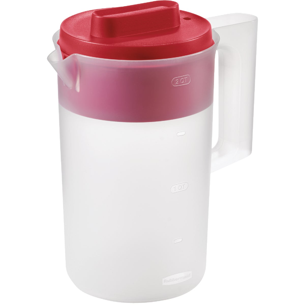 Rubbermaid 2 Qt. Simply Pour Plastic Pitcher with Multi-Function Lid