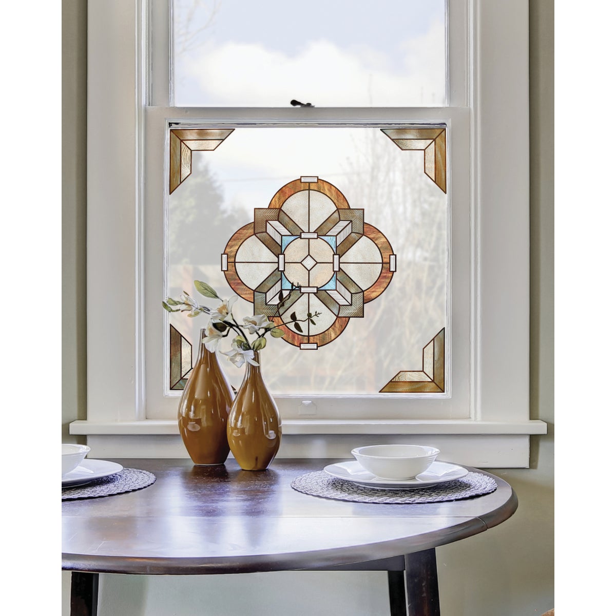 Artscape Newport Amber 12 In. x 12 In. Window Accent