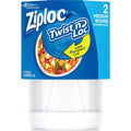 Ziploc Twist 'n Loc 1 Qt. Clear Round Food Storage Container with Lids (2-Pack)