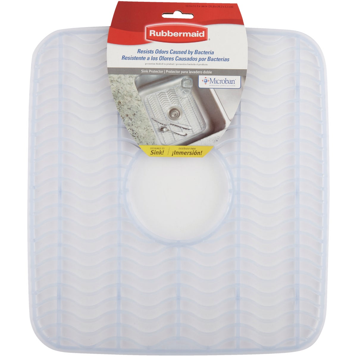 Rubbermaid 11.5 In. x 12.5 In. Clear Sink Mat Protector