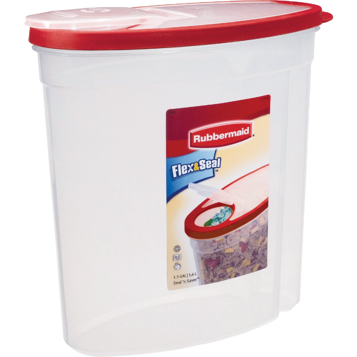 Rubbermaid Flex&Seal 1.5 Gal. Clear Food Storage Container with Lid