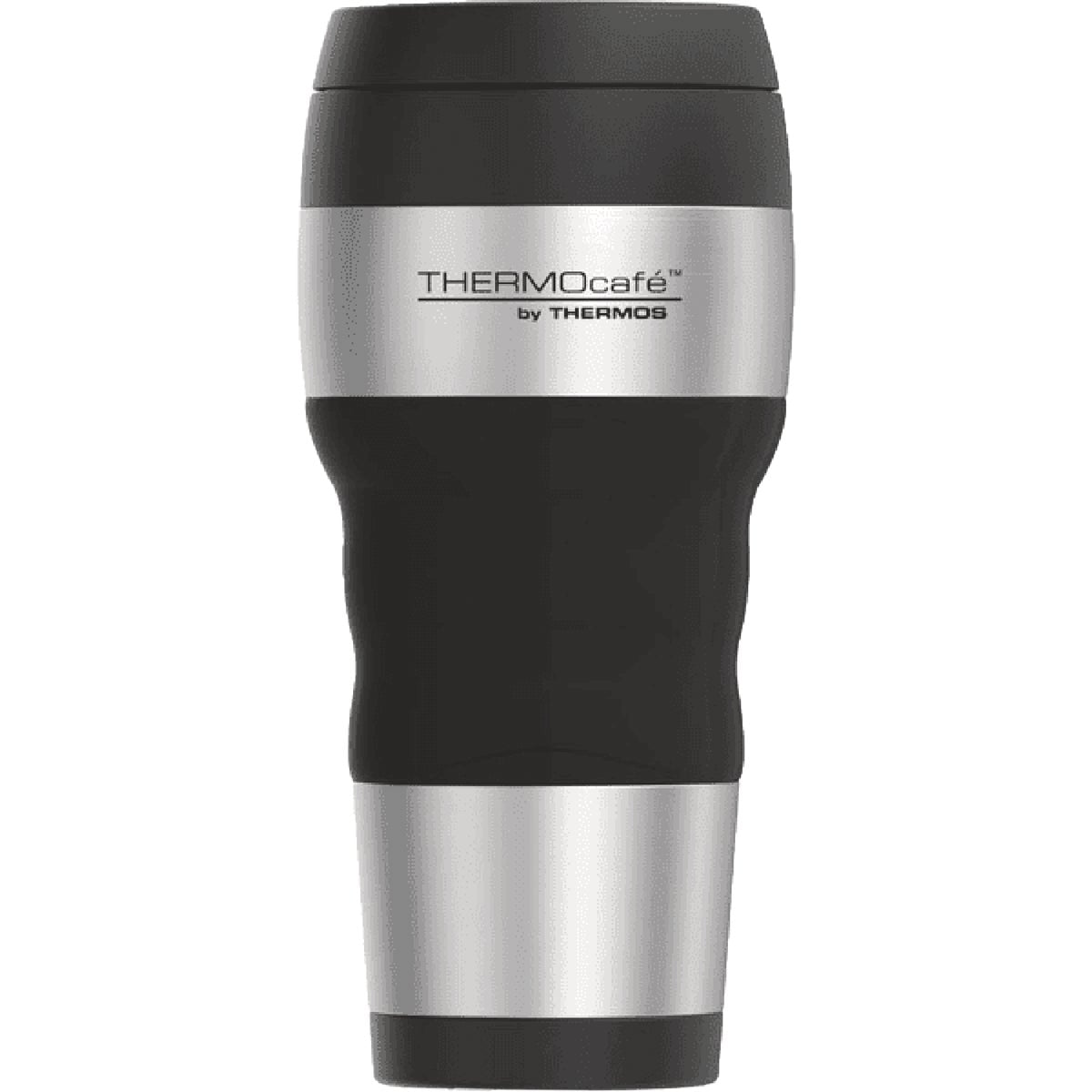 Thermos ThermoCafe 16 Oz. Black Stainless Steel Travel Tumbler