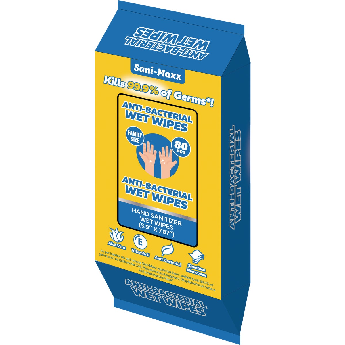 Sani-Maxx Family Pack Antibacterial Disinfectant Wet Wipe