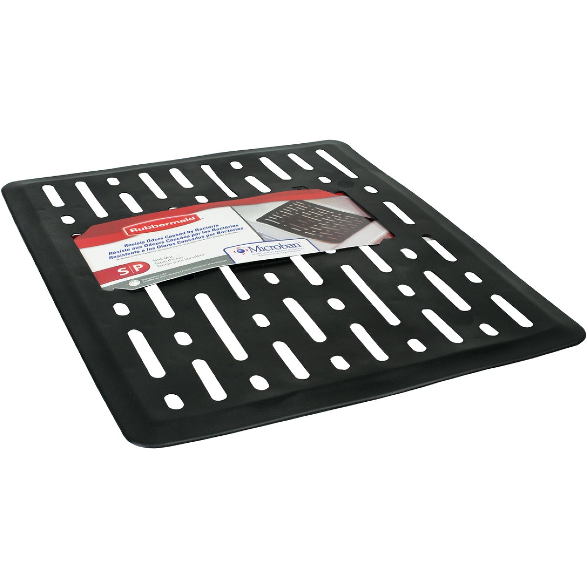 Rubbermaid 10.7 In. x 12.7 In. Black Sink Mat