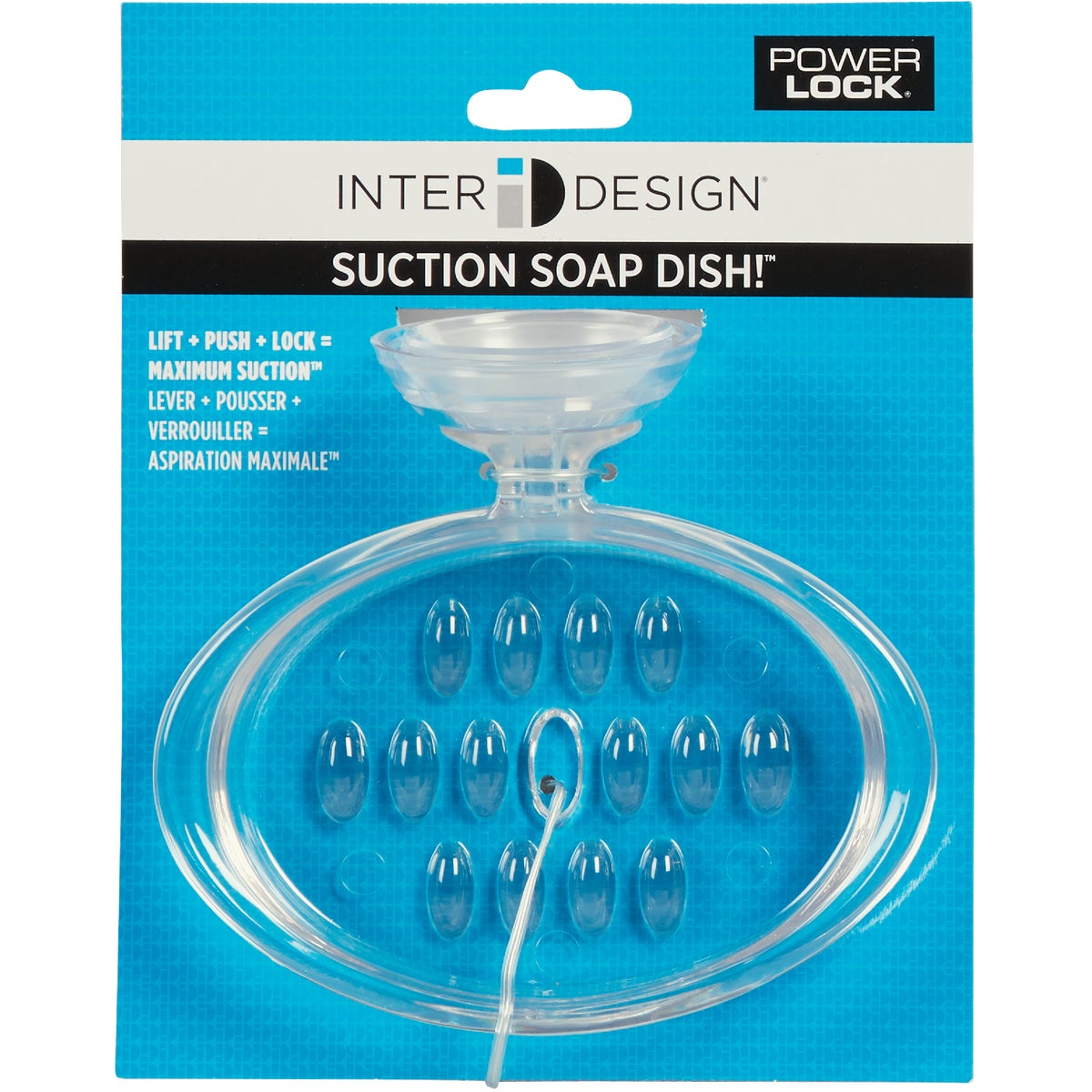 InterDesign Power Lock Clear Soap Dish