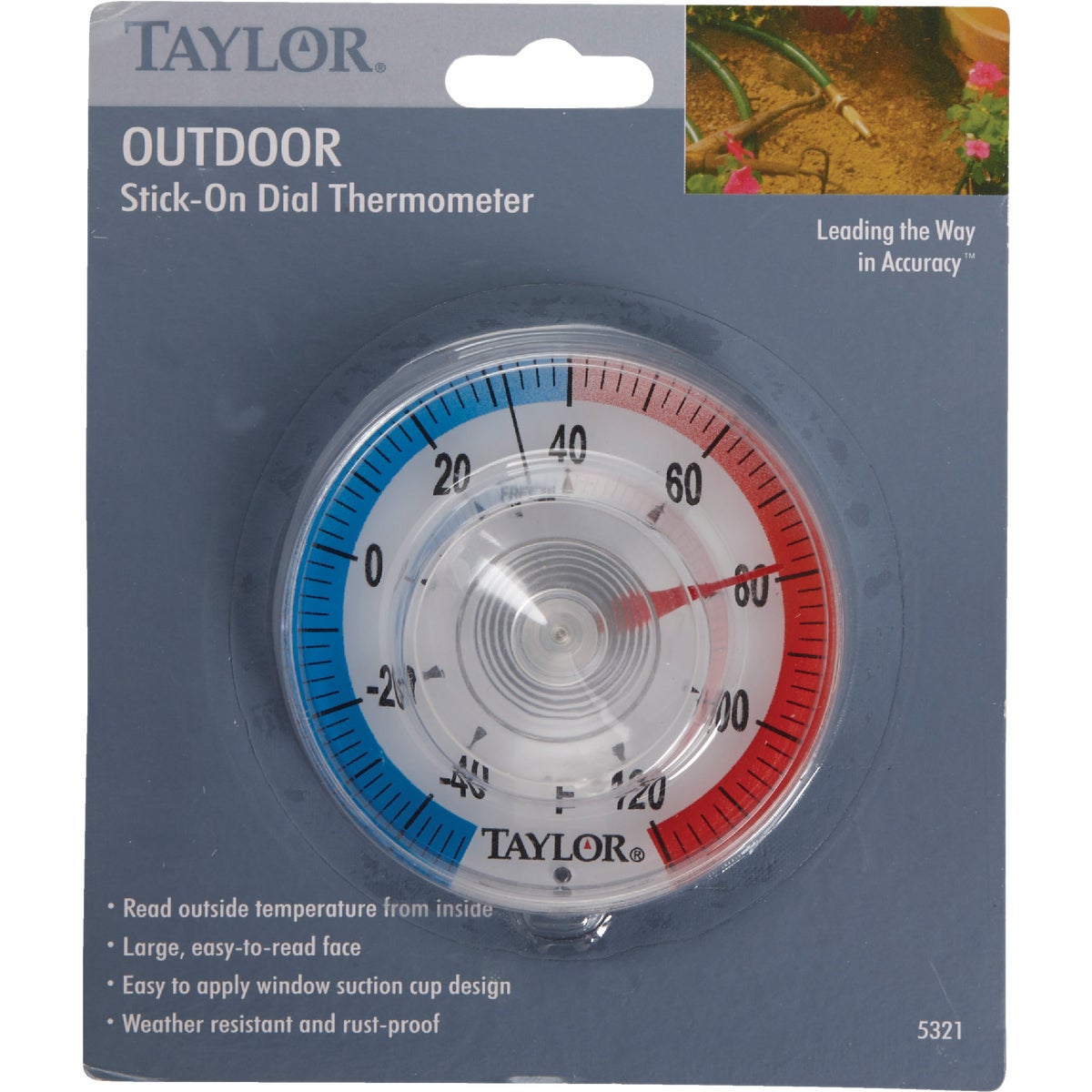 Taylor 3.5 In. Stick-on Dial Window Thermometer