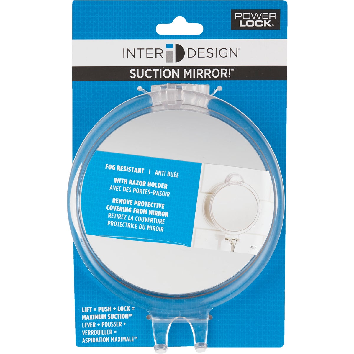 InterDesign Franklin Suction Fog-Free Mirror