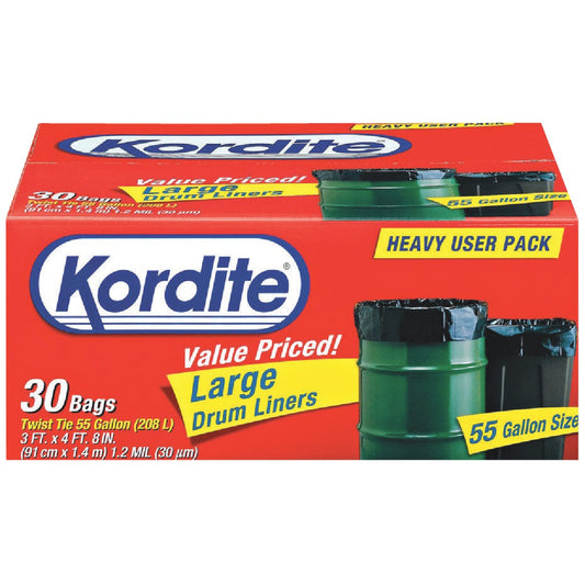 Kordite 55 Gal. Black Drum Liner (30-Count)