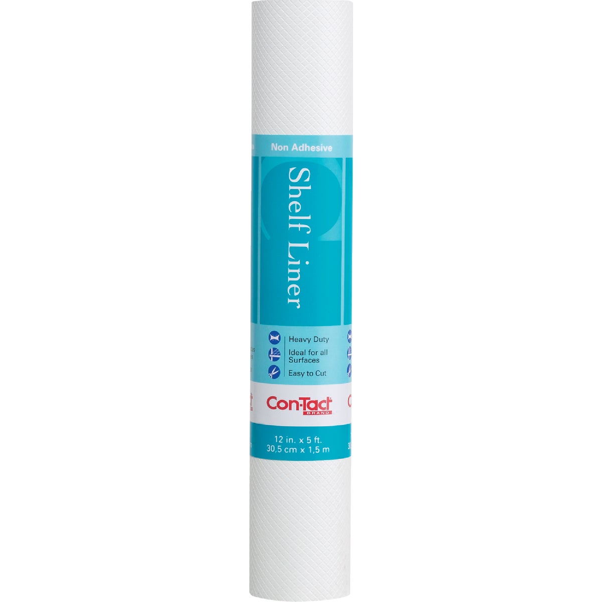 Con-Tact 12 In. x 5 Ft. White Non-Adhesive Shelf Liner