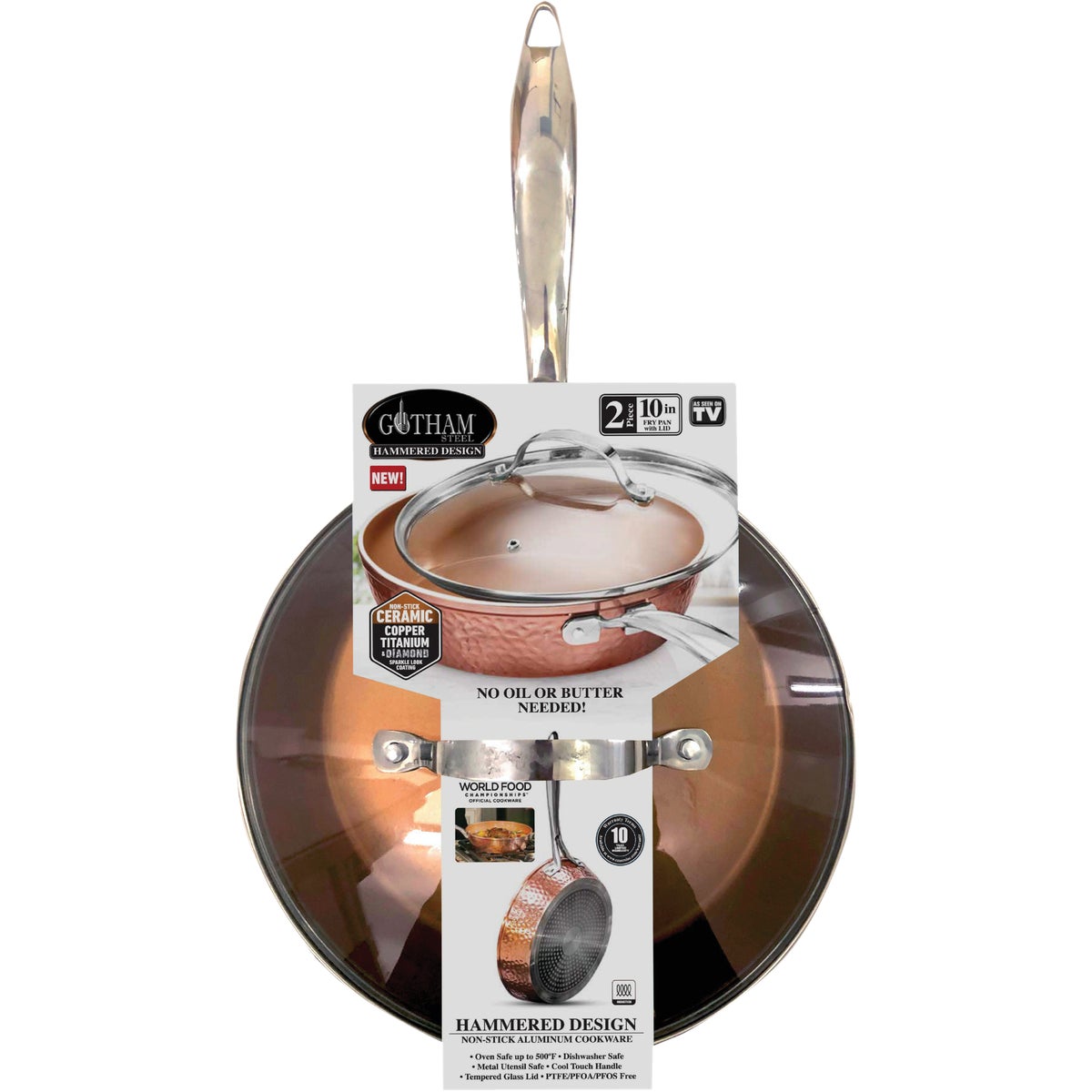 Gotham Steel 10 In. Hammered Fry Pan Set (2 Piece)