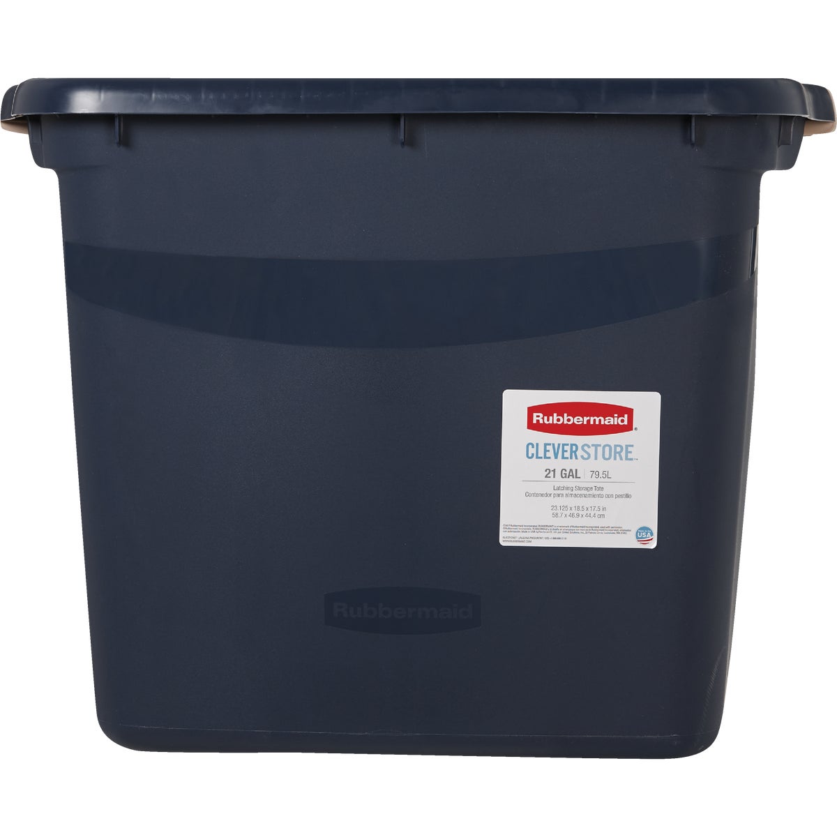 Rubbermaid Clever Store 21 Gal. Blue Tote