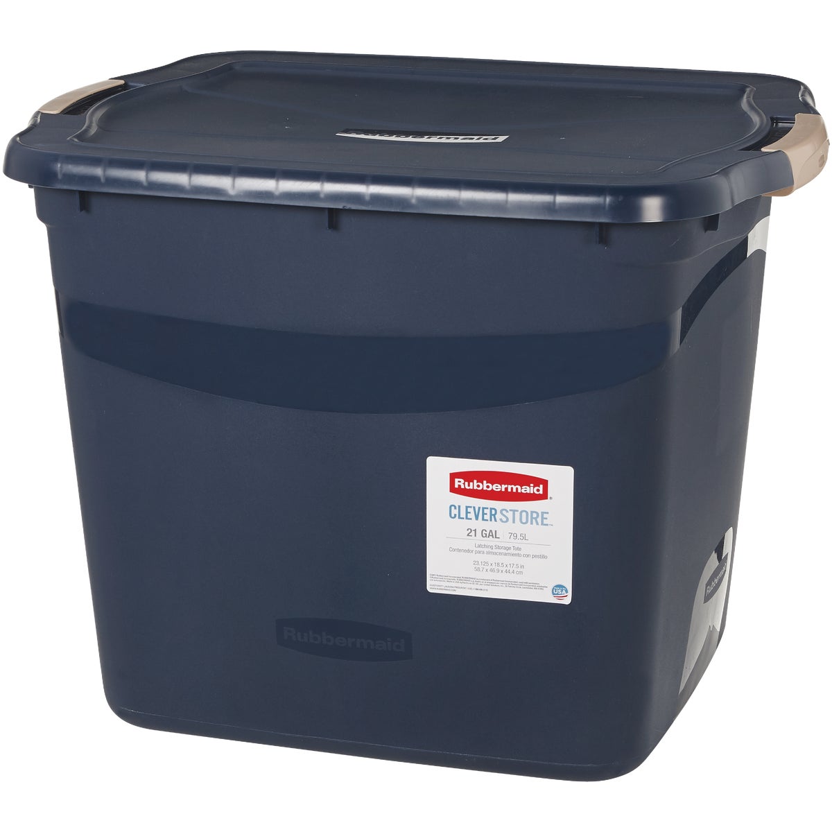 Rubbermaid Clever Store 21 Gal. Blue Tote