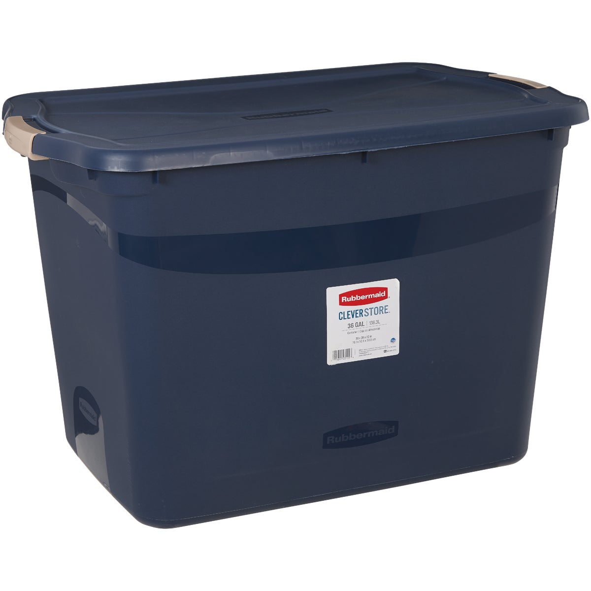 Rubbermaid Clever Store 36 Gal. Blue Tote