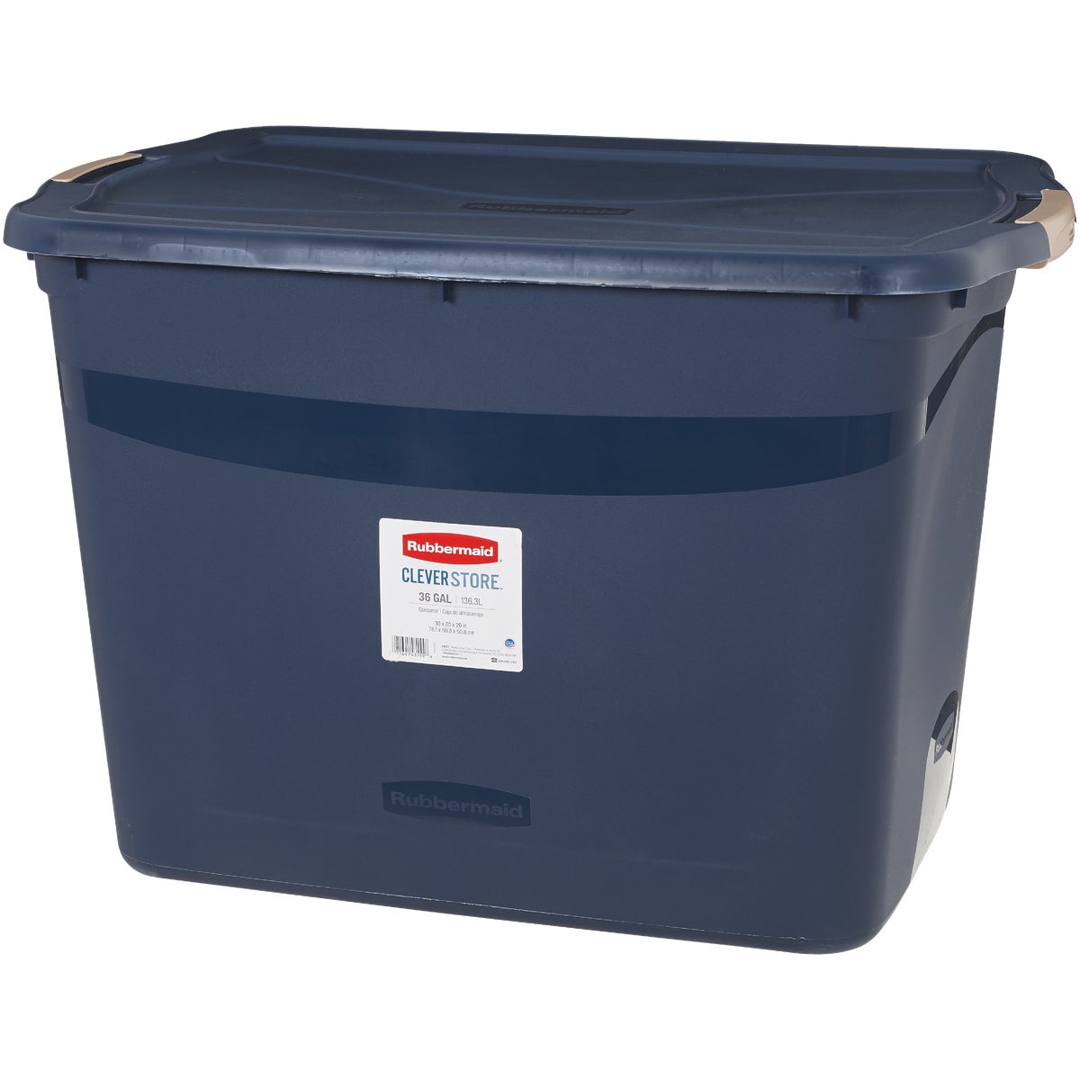 Rubbermaid Clever Store 36 Gal. Blue Tote