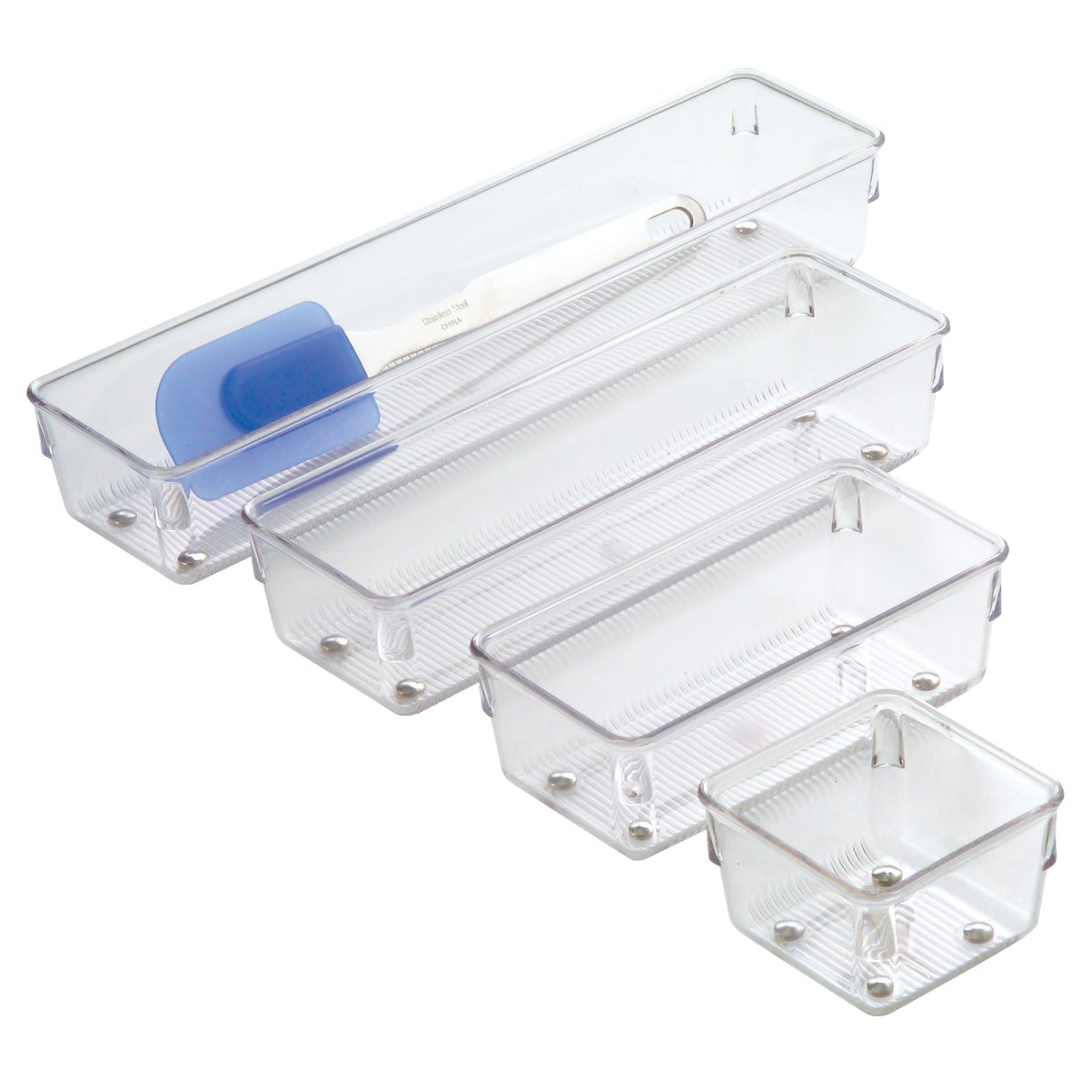 Interdesign Linus 3 In. x 12 In. x 2 In. Clear Drawer Organizer