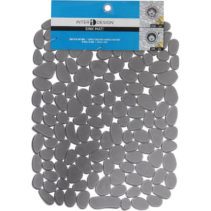 InterDesign Pebblz 12 In. x 15.5 In. Graphite Sink Mat