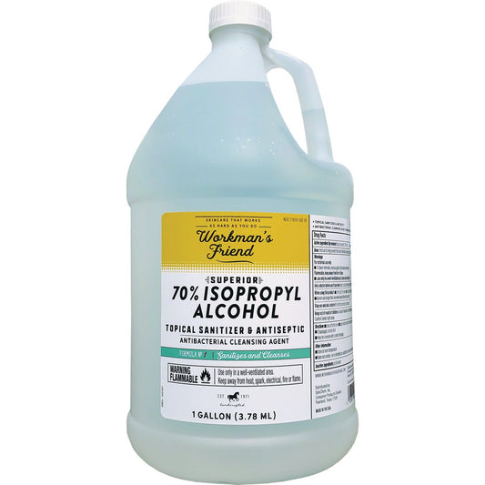 Workman's Friend 70% Isopropyl Rubbing Alcohol & Antibacterial Cleanser, 1 Gal.