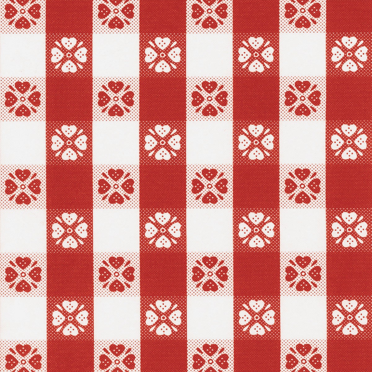 Magic Cover 54 In. x 15 Yd. Red/White Check Pattern Flannel Backed Yard Goods Decorative & Versatile Covering