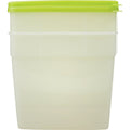 Stor Keeper 1/2 Gal. Clear Square Freezer Food Storage Container with Lids (2-Pack)