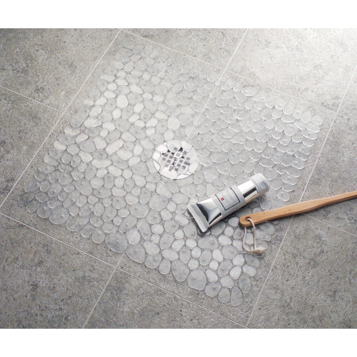 InterDesign Pebblz 22 In. Square Shower Mat