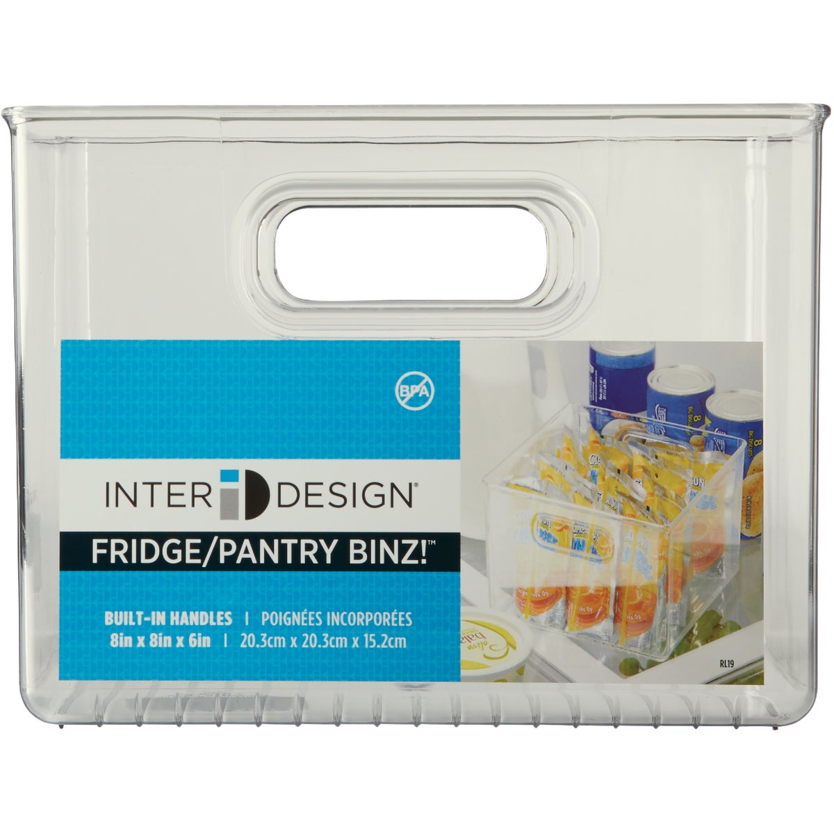 iDesign 8 In. W. x 8 In. D. x 6 In. H. Clear Fridge/Pantry Storage Binz