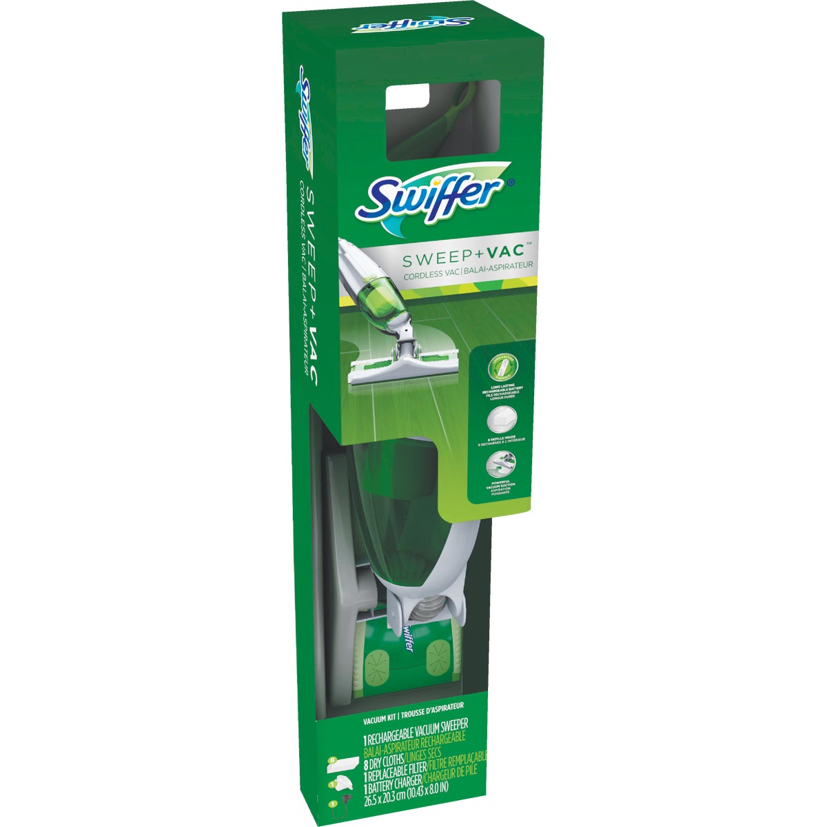 Swiffer Sweeper Vac Rechargeable Green Hard Floor Cleaner